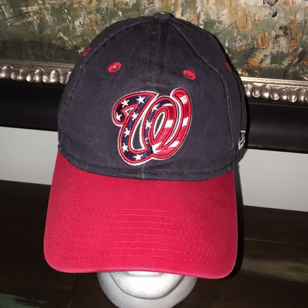 New era fitted Washington Nationals MLB Baseball BSBL golf cap hat M 4th of July
